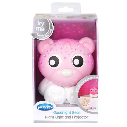 Playgro Goodnight Bear Night Light and Projector Pink Model No.PG0188119