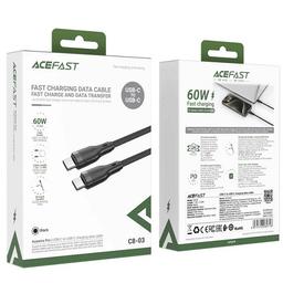 ايس فاست C8-03 كابل بيانات وشاحن Type C الى Type C اسود رقم.15885