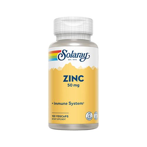Solaray Zinc 50mg Dietary Supplement 100Veg Capsules