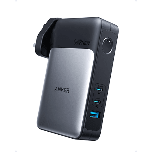 انكر 733 2في1 باور بنك 10000مللي امبير وشاحن جداري 65واط ثنائي المنفذ Type C ومنفذ USB رقم.14434