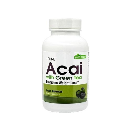 Pure Health Pure Acai with Green Tea Promotes Weight Loss 60Veg Capsules 