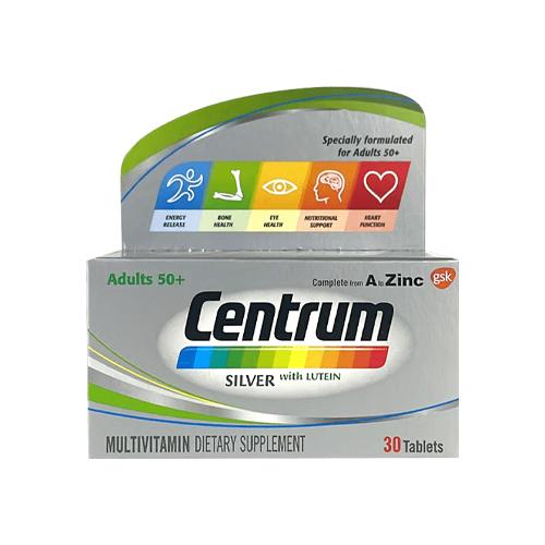 Centrum Silver Multivitamin with Lutein A to Zinc Dietary Supplement for Adult +50 30Tablets