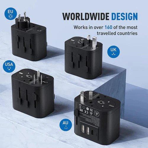 انكر 312 محول السفر 30واط مزدوج منافذ USB ومنفذ Type C اسود رقم.14817