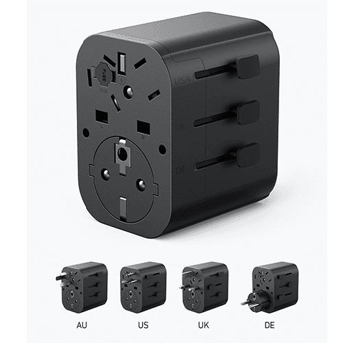 انكر 312 محول السفر 30واط مزدوج منافذ USB ومنفذ Type C اسود رقم.14817