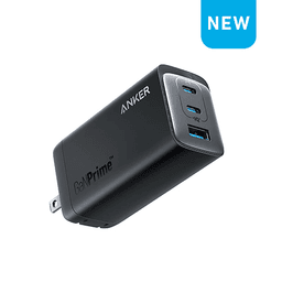 انكر 737 جان برايم شاحن 120واط مزدوج المنافذ Type C ومنفذ USB اسود رقم.14435
