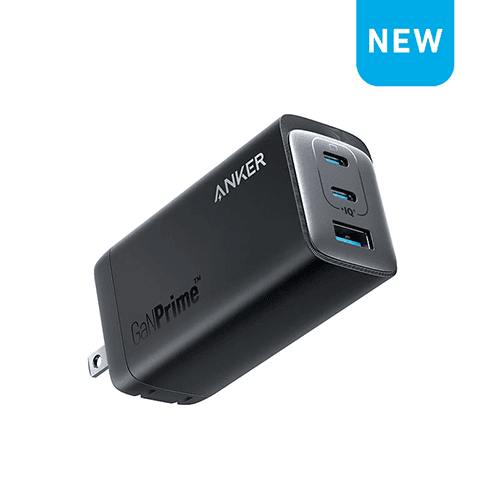 انكر 737 جان برايم شاحن 120واط مزدوج المنافذ Type C ومنفذ USB اسود رقم.14435