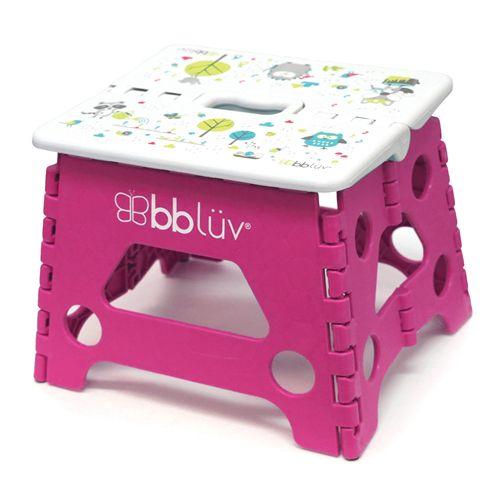 Bbluv Step Stool Folding Adjustable Seat for Children Pink Model No.B0114-P