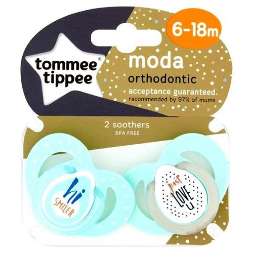 Tommee Tippee Moda Soother from6to18Month 2Pcs Model No.TT43338594