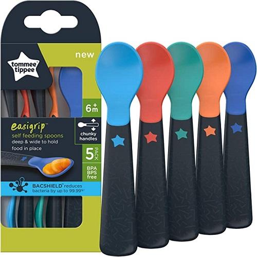 Tommee Tippee Easi Grip Self Feeding Spoons from6Months to above 5Pcs Model No.TT447189