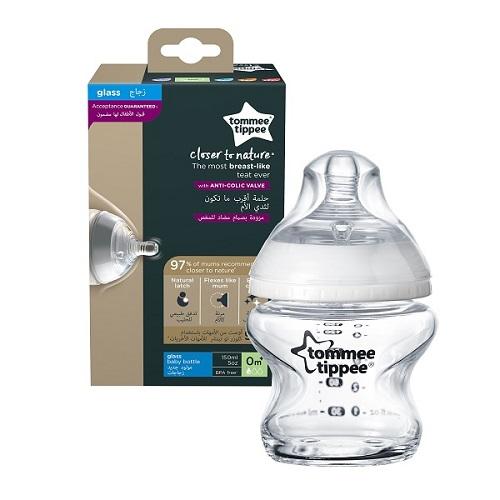 Tommee Tippee Glass Bottle 150ml Model No.TT42243777