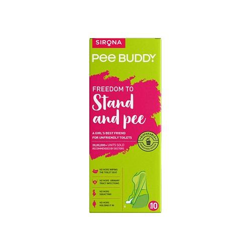 Sirona Pee Buddy Stand and Pee Portable Female Urination Device 10Pcs