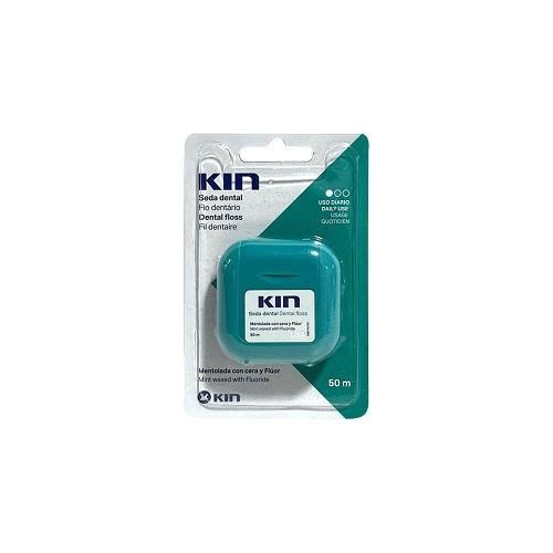 Kin Dental Floss Mint Waxed with Fluoride 50m