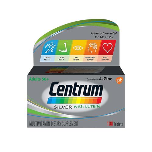 Centrum Silver Multivitamin with Lutein A to Zinc Dietary Supplement for Adult +50 100Tablets