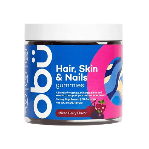Obu Nutrition Hair Skin & Nails Gummies Mixed Berry Flavor 60Gummies 240g