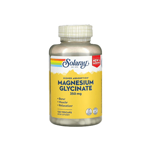 Solaray Magnesium Glycinate 350mg Dietary Supplement 120Veg Capsules 