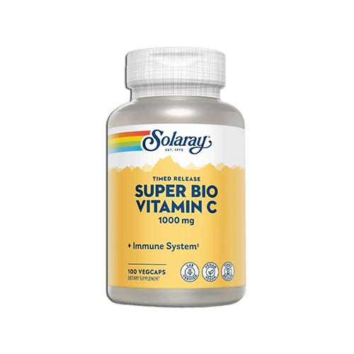 Solaray Super Bio Vitamin C 1000mg Dietary Supplement for Immune System Support 100Veg Capsules 