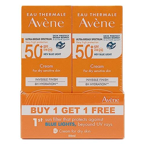 Avene Cream for Dry Sensitive Skin SPF50+ 50ml 1+1Free