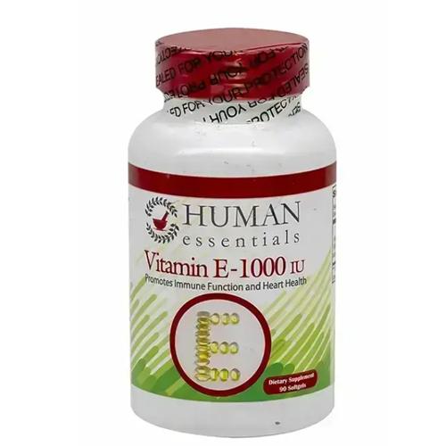Human Essentials Vitamin E 1000IU Dietary Supplement 90Softgels Capsules
