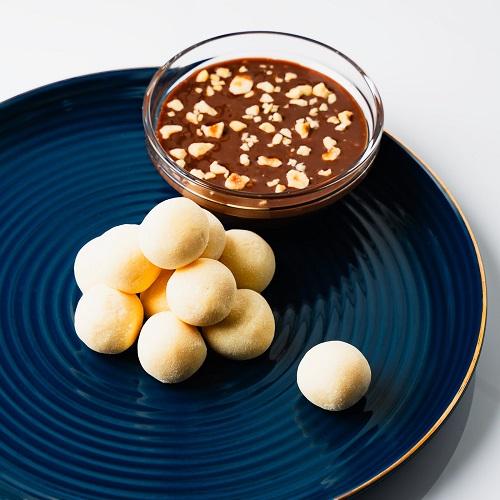 Sweet Cheese Balls with Milk Chocolate