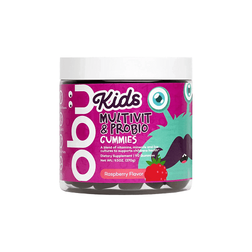 Obu Kids Multivitamin and Probiotics Gummies Raspberry Flavor 90 Gummies 270g 2+1Free