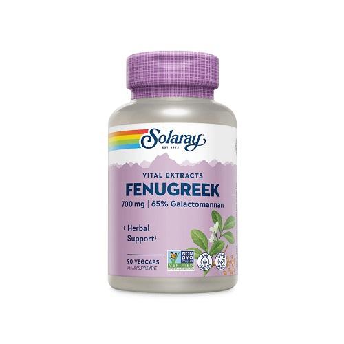Solaray Food Supplement Fenugreek 700mg for Digestion Health 90Veg Capsules