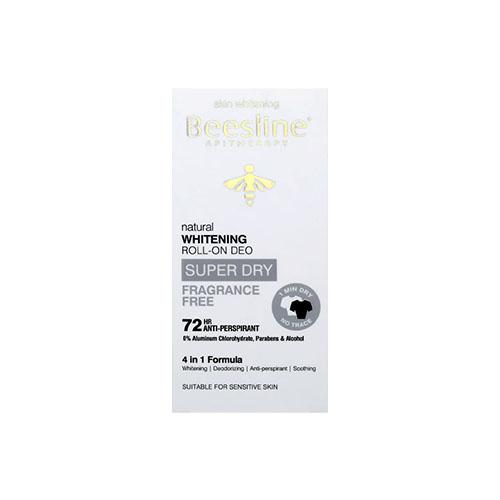 Beesline Natural Whitening Roll on Deodorant Super Dry Fragrance Free 72Hrs Antiperspirant 4in1 50ml