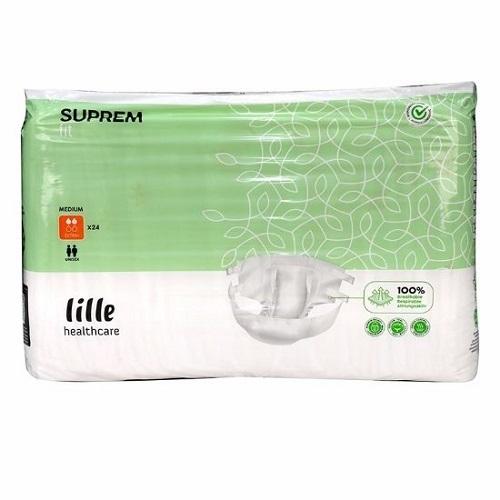 Lille Healthcare Supreme Fit Diapers for Adult Medium 24Diapers 