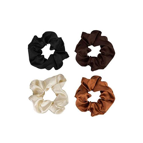 Brush Works Satin Scrunchies 4Pcs