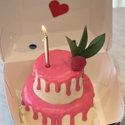 Two Layer Mini Cake Pink
