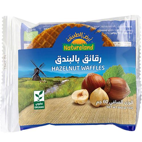 ارض الطبيعة رقائق بالبندق عضوي 60جم