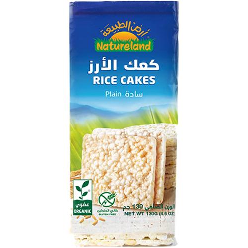 ارض الطبيعة كعك الارز سادة 130جم