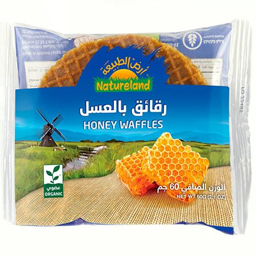 ارض الطبيعة رقائق بالعسل عضوي 60جم