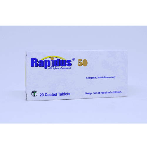 Rapidus Analgesic Anti Inflammatory 50mg 20Tablet