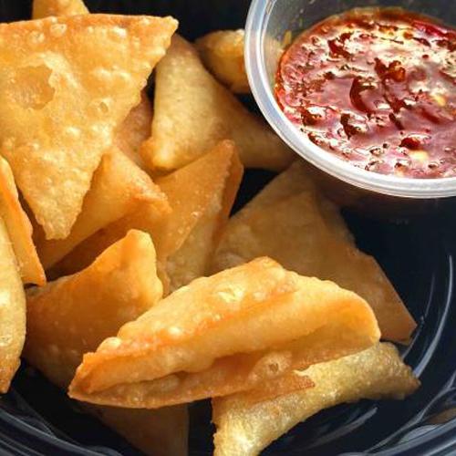 Vegetables and Hot Sauce Samosa