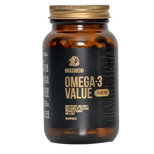 Grassberg Omega 3 1000mg Dietary Supplement 60Capsules