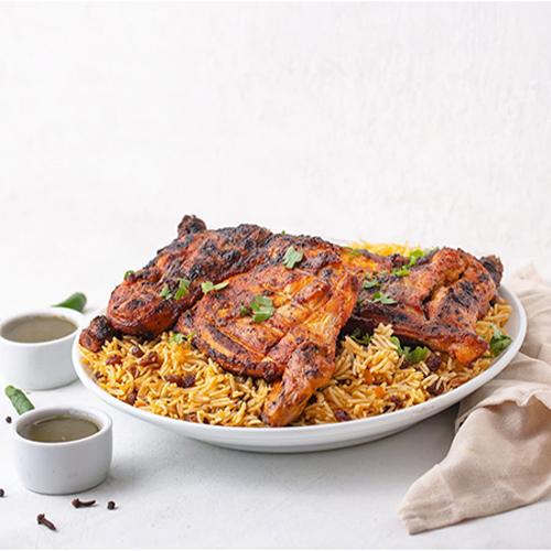 Chicken on Charcoal with Bukhari Rice