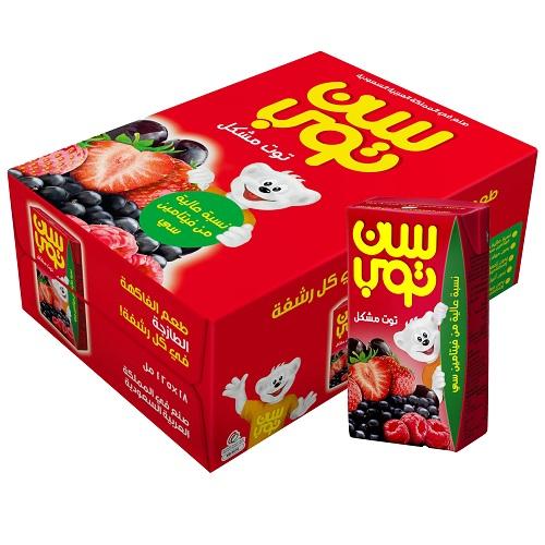سن توب عصير التوت المشكل 125مل 18حبة