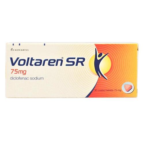 Novartis Voltaren Sr Analgesic and Anti Inflammatory Diclofenac sodium 75mg 30Coated Tablets