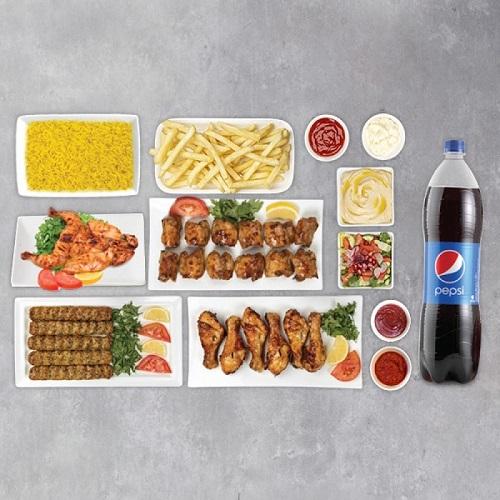 وجبة مشويات عائلية