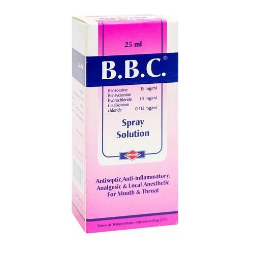 BBC Antiseptic and Anti Inflammatory Spray Solution for Mouth and Throat 25ml