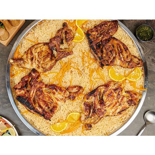 دجاج بخاري مشوي على الفحم