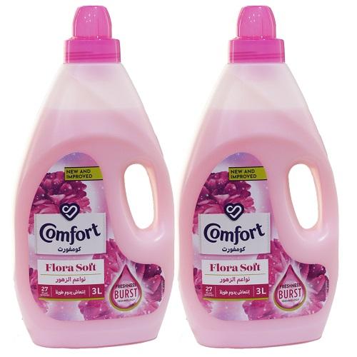 Comfort Fabric Softener Gentle Flowers Pink 3Ltr 2Pcs