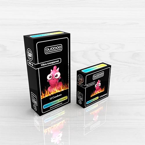 Duddoo Ribbed & Dotted Warming Condom 12Pcs