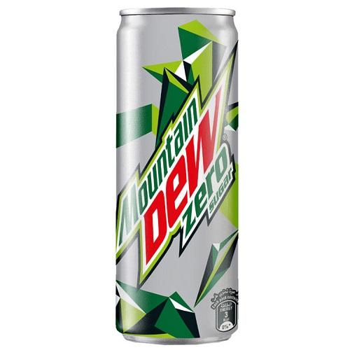 Mountain Dew Soft Drink Can Zero Sugar 250ml