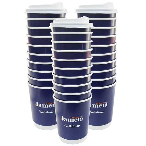Jameia Paper Cups Double 9oz 10Pcs 3Packet