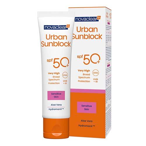 Novaclear Urban Sunblock Cream SPF50+ for Sensitive Skin 40ml 1+1Free