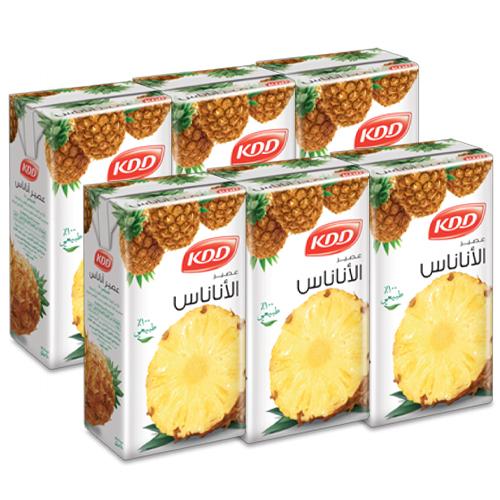 كي دي دي عصير الاناناس 250مل 6حبة