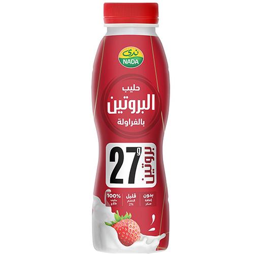ندى حليب بروتين قليل الدسم بنكهة الفراولة 320مل