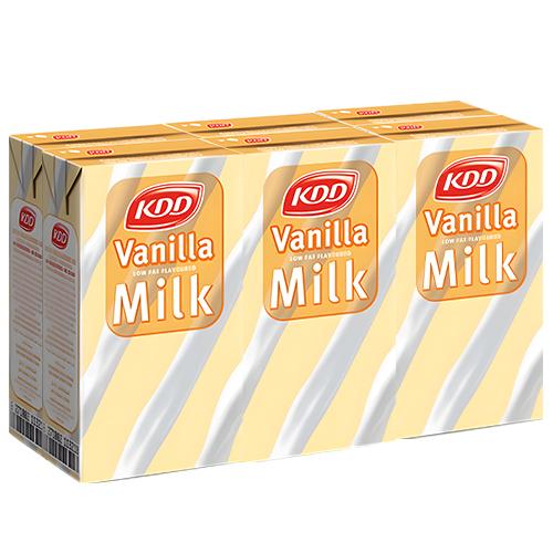 KDD Low Fat Milk Vanilla Flavor 250ml 6Pcs