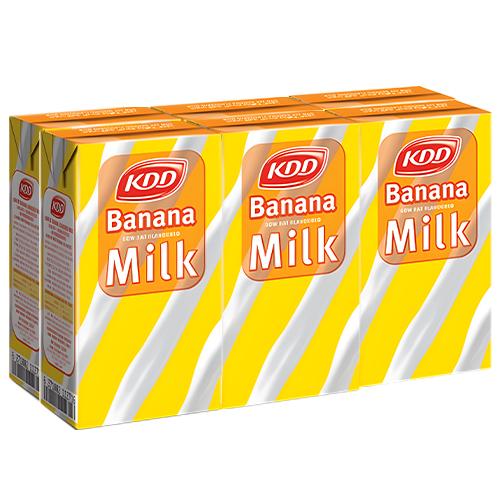 KDD Low Fat Milk Banana Flavor 250ml 6Pcs